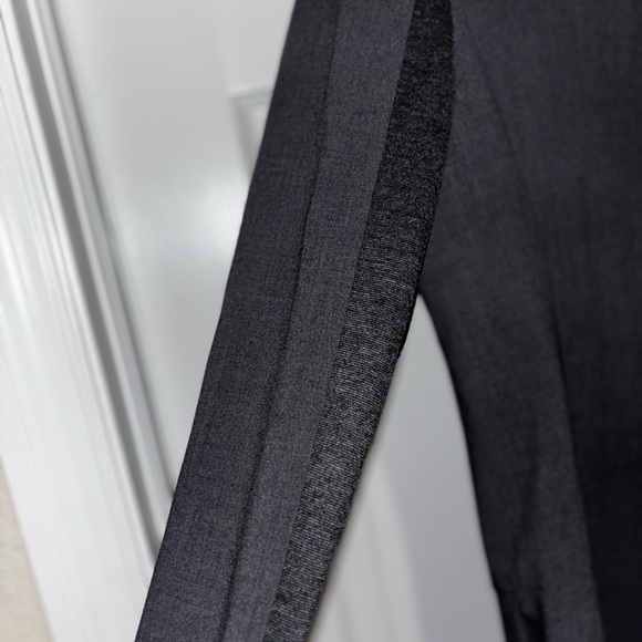 BCBGMAXAZRIA  Blazer Size S Kana Heather Jacket Satin Trim Gray​​​ - Picture 7 of 7